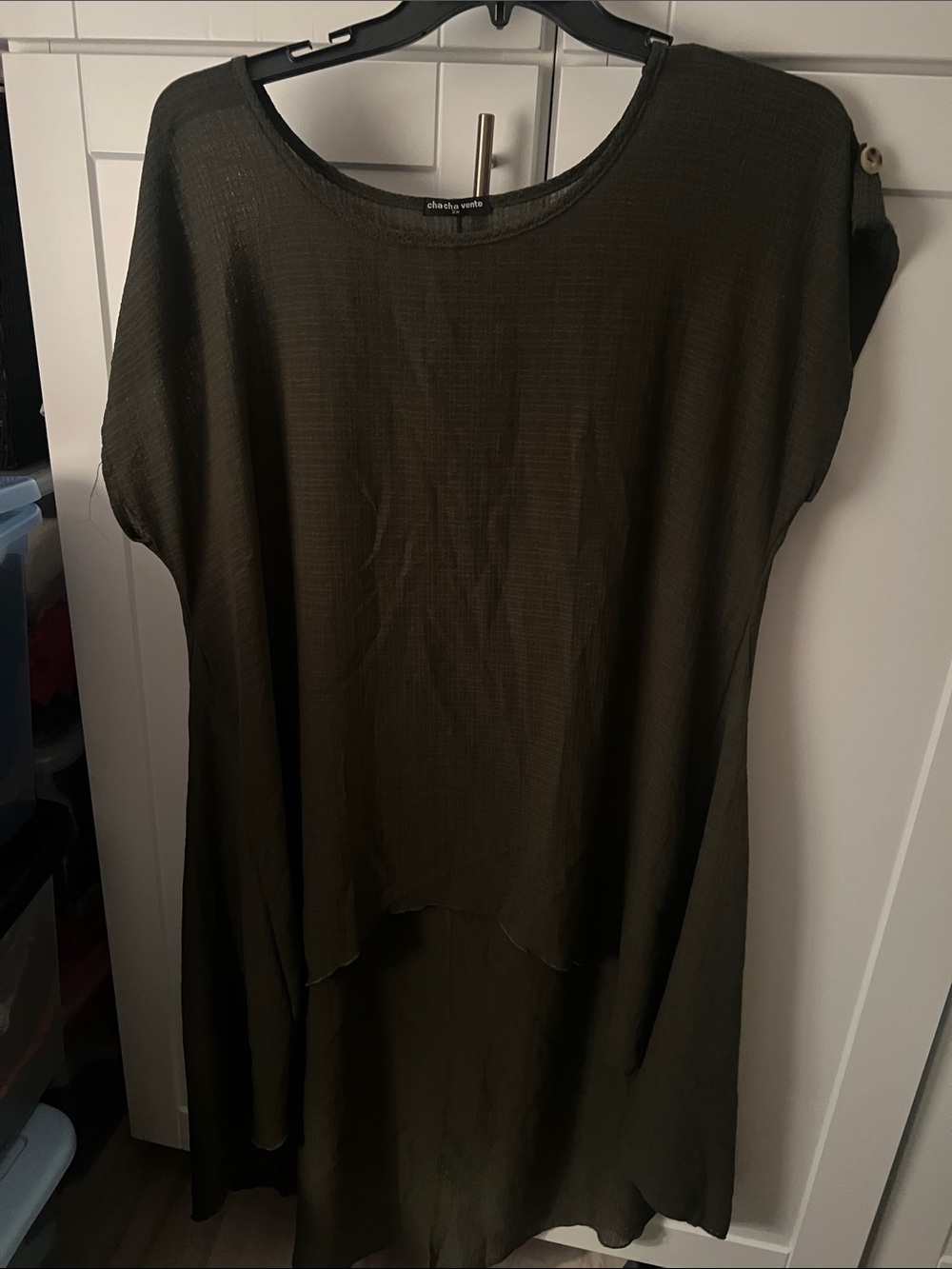 Chaus Veste Olive Green Relaxed Women's Top